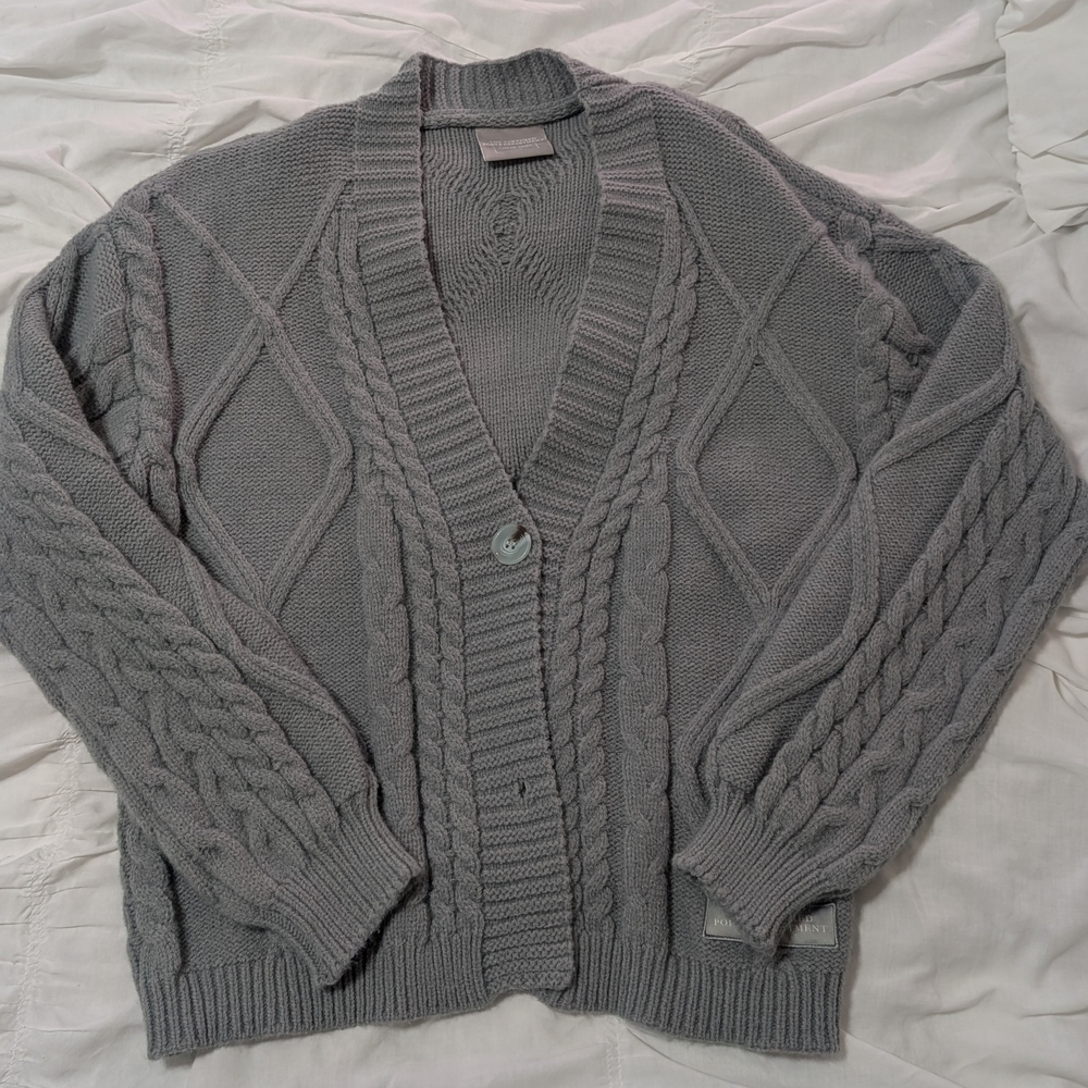 Official Taylor Swift Gray Cable Knit Cardigan XS/S
